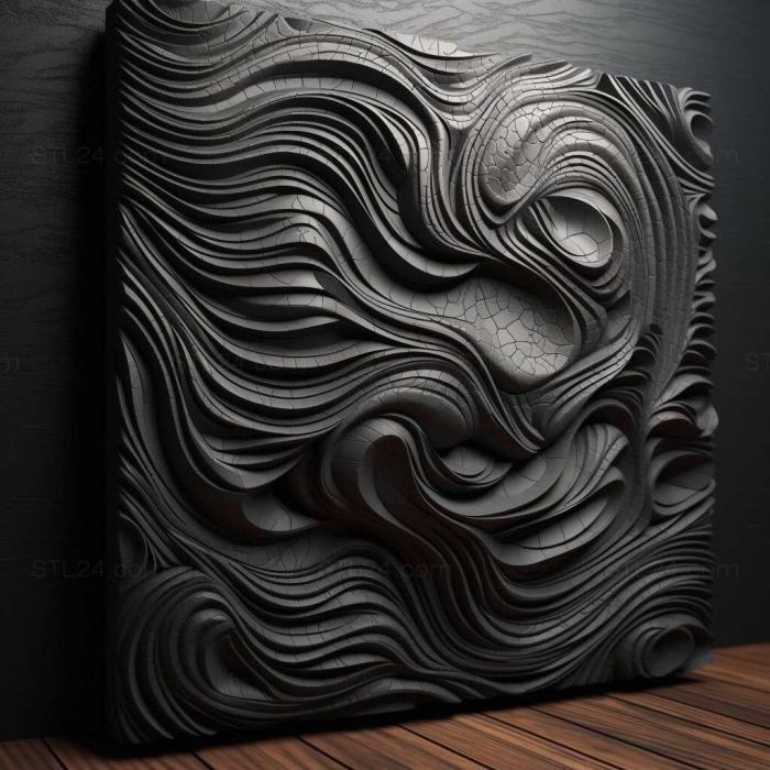 Wall decor (carbon fiber 1, 3DWDEC_12967) 3D models for cnc